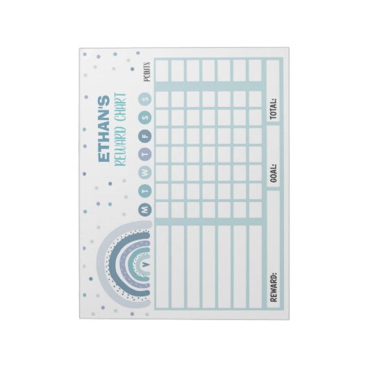 Personalisierte Übersicht über den Regenbogen Notizblock (Rotiert)