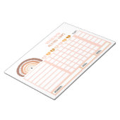 Personalisierte Übersicht über den Regenbogen Notizblock (angewinkelt)