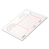 Personalisierte Übersicht über den Regenbogen Notizblock (angewinkelt)