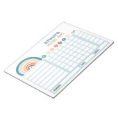 Personalisierte Übersicht über den Regenbogen Notizblock (angewinkelt)