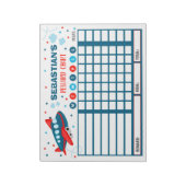 Personalisierte Übersicht über die Charge des Flug Notizblock (Rotiert)