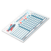 Personalisierte Übersicht über die Charge des Flug Notizblock (angewinkelt)