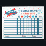 Personalisierte Übersicht über die Charge des Flug Notizblock<br><div class="desc">Personalisiertes Rewards Chore Routine Chart.</div>