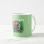 Personalisierte überwachte Tiger-Tasse Kaffeetasse (VorderseiteRechts)