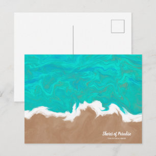 Personalisierte Ufer des Paradieses Strandstadt Postkarte