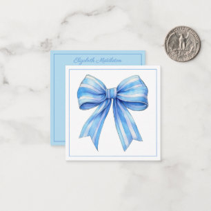 Personalisierte Uferfarbe Blau und Weiß Mitteilungskarte