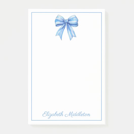 Personalisierte Uferfarbe Blau und Weiß Post-it Klebezettel (Vorderseite)