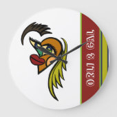 Personalisierte Uhr an der runden Herzwand (Vorderseite)