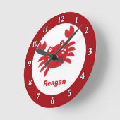 Personalisierte Uhr der Rotkrebsmauer (rote Grenze (Winkel)