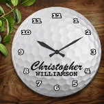 Personalisierte Uhr für den Golfball<br><div class="desc">Spaß,  personalisierter Golfball auf dieser maßgeschneiderten Wanduhr</div>