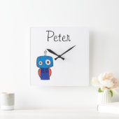 Personalisierte Uhr für Kinder - Roboter-Thema (Zuhause)