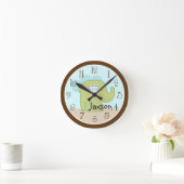 Personalisierte Uhr "Giggle Gang Elephant" (Zuhause)