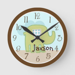 Personalisierte Uhr "Giggle Gang Elephant"