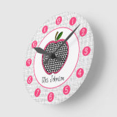 Personalisierte Uhr Hahnentrittmuster-Apples für (Winkel)