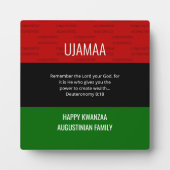 Personalisierte UJAMAA Happy Kwanzaa Plaque  Fotoplatte (Vorderseite)