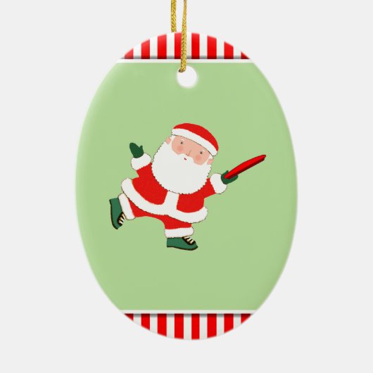 personalisierte ultimative Frisbekollektion Keramik Ornament (Hinten)