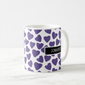 Personalisierte Ultra-Violet-Herzen Kaffeetasse (VorderseiteRechts)