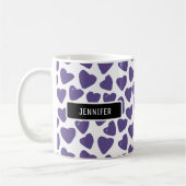 Personalisierte Ultra-Violet-Herzen Kaffeetasse (Links)