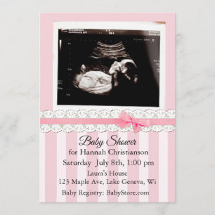Personalisierte Ultrasound Baby Dusche Einladungen