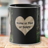 Personalisierte Umarmung mit Foto und Text im Herz Tasse