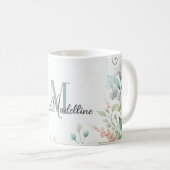 Personalisierte Umarmung mit wild lebenden Blume u Kaffeetasse (VorderseiteRechts)