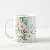 Personalisierte Umarmung mit wild lebenden Blume u Kaffeetasse (Links)