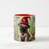 Personalisierte Umarmung Zweifarbige Tasse (Mittel)