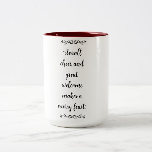 Personalisierte Umarmung Zweifarbige Tasse (Mittel)