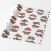 Personalisierte Umhüllung aus Regenbogen und Leopa Geschenkpapier (Ungerollt)