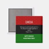 Personalisierte UMOJA Unity Happy Kwanzaa Magnet (Vorderseite/Rückseite)