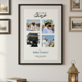 Personalisierte Umrah Mubarak-Foto-Collage Islamis Poster