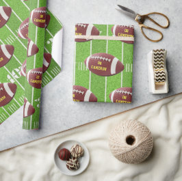 Personalisierte Umschlagpapier für Fußball und Fel Geschenkpapier
