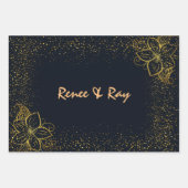 Personalisierte Umschlagpapier für Schwarz und Gol Geschenkpapier Set (Vorderseite 2)