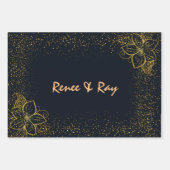 Personalisierte Umschlagpapier für Schwarz und Gol Geschenkpapier Set (Vorderseite)