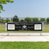 Personalisierte und 2-Foto-Jubiläums-Bannerfarben Banner (Insitu)