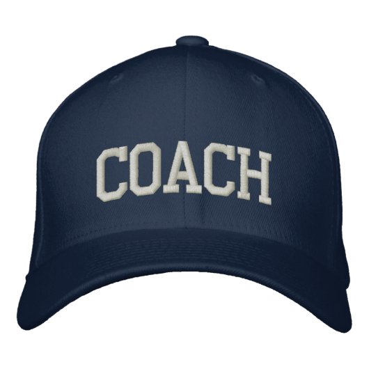 Personalisierte und bestickte Coach Cap | Hat Bestickte Baseballkappe (Vorderseite)