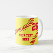 Personalisierte und billige Softball-Geschenke für Kaffeetasse (VorderseiteRechts)