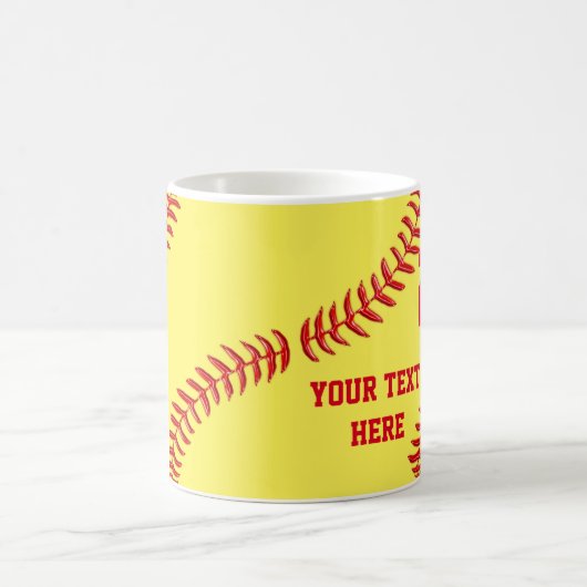 Personalisierte und billige Softball-Geschenke für Kaffeetasse (Mittel)