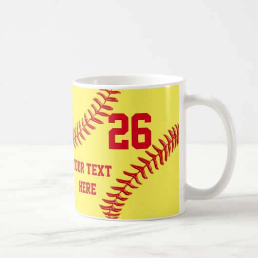Personalisierte und billige Softball-Geschenke für Kaffeetasse (Rechts)