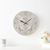Personalisierte und einzigartige Brautparty Gesche Große Wanduhr (Zuhause)