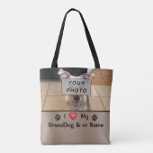 Personalisierte und FOTO I Liebe My GrandDog Bag Tasche (Rückseite)