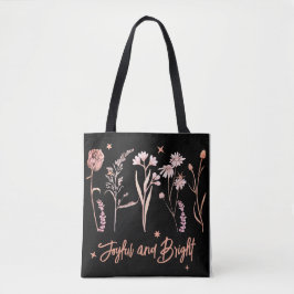 Personalisierte und helle Wildblume Tasche