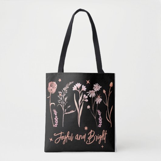 Personalisierte und helle Wildblume Tasche (Vorderseite)