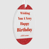 Personalisierte und stilvolle Geburtstagsgeschmack Ornament (Vorderseite)