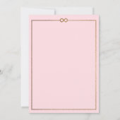 Personalisierte Unendlichkeit Liebe Rosa Hochzeit Einladung (Rückseite)