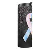 Personalisierte Unfruchtbarkeit Aware Rosa & Blau  Thermosbecher (Nach links gedreht)