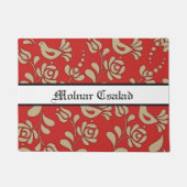 Personalisierte ungarische Eleganz Willkommen Fußmatte (Vorderseite)