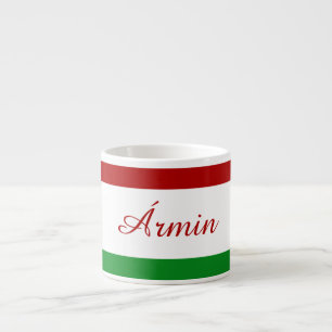 Personalisierte ungarische Flagge Espressotasse
