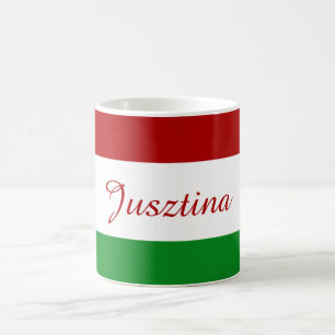 Personalisierte ungarische Flagge Kaffeetasse