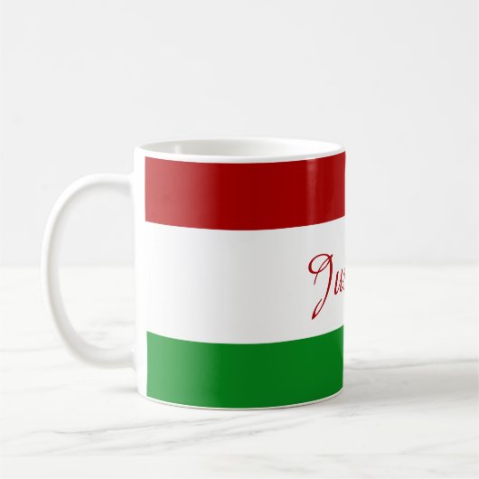 Personalisierte ungarische Flagge Kaffeetasse (Links)